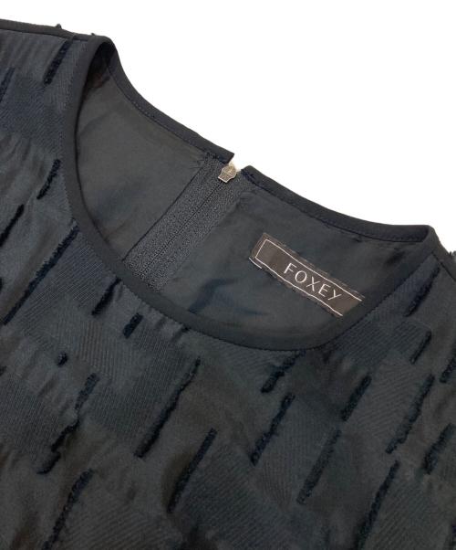 FOXEY（フォクシー）FOXEY (フォクシー) ノースリーブフレアワンピース ブラック サイズ:38の古着・服飾アイテム