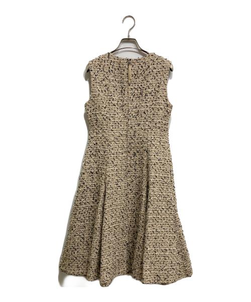 FOXEY（フォクシー）FOXEY (フォクシー) ノースリーブツイードワンピース/37727 ベージュ サイズ:38の古着・服飾アイテム