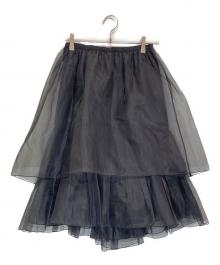 FOXEY（フォクシー）の古着「オーガンジースカート」｜ブラック