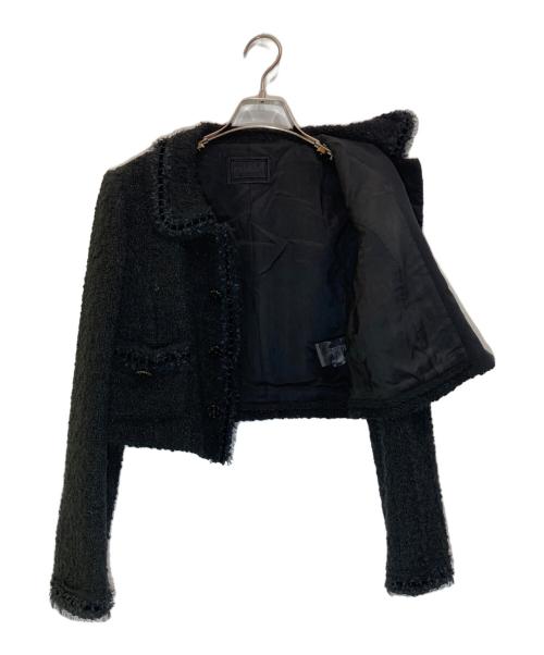 FOXEY（フォクシー）FOXEY (フォクシー) ジュエルツイードジャケット ブラック サイズ:38の古着・服飾アイテム