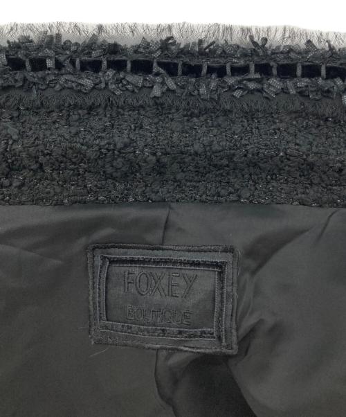 FOXEY（フォクシー）FOXEY (フォクシー) ジュエルツイードジャケット ブラック サイズ:38の古着・服飾アイテム