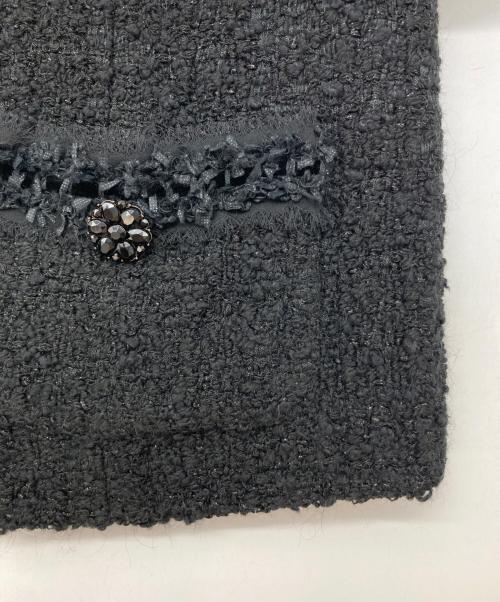 FOXEY（フォクシー）FOXEY (フォクシー) ジュエルツイードジャケット ブラック サイズ:38の古着・服飾アイテム