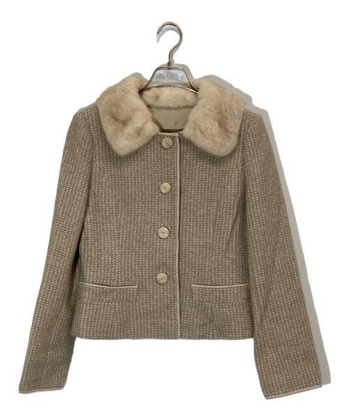 FOXEY（フォクシー）FOXEY (フォクシー) ミンクファージャケット ベージュ サイズ:38の古着・服飾アイテム