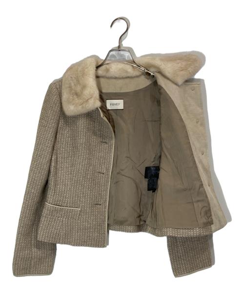 FOXEY（フォクシー）FOXEY (フォクシー) ミンクファージャケット ベージュ サイズ:38の古着・服飾アイテム