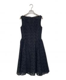 FOXEY（フォクシー）の古着「NERINEカットワークレースワンピース」｜ブラック
