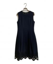 daisy lin for foxey（デイジーリン フォー フォクシー）の古着「アフターヌーンウォッシャブルドレス」｜ネイビー