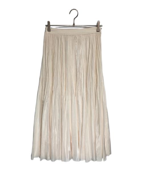 ANAYI（アナイ）ANAYI (アナイ) ライトローンサーキュラーフレアスカート ホワイト サイズ:38の古着・服飾アイテム