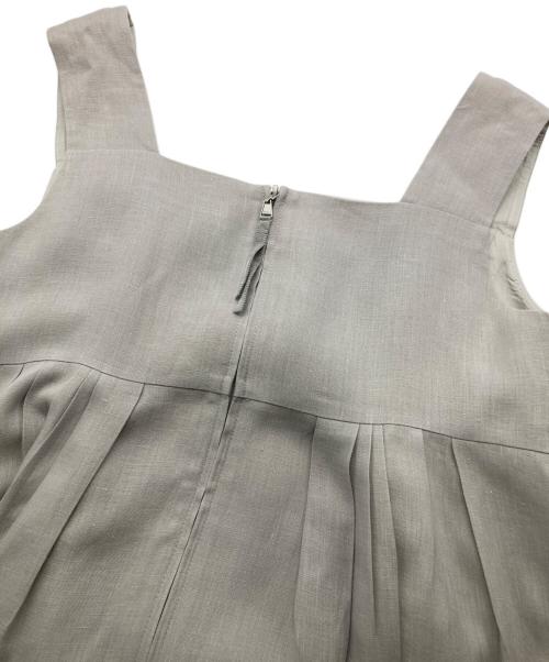 FOXEY（フォクシー）FOXEY (フォクシー) フラワーモチーフワンピース グレー サイズ:38の古着・服飾アイテム