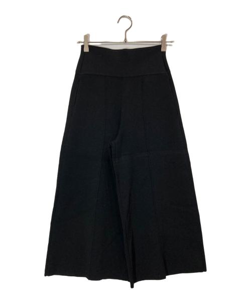 FOXEY NEWYORK（フォクシーニューヨーク）FOXEY NEWYORK (フォクシーニューヨーク) ニットガウチョパンツ ブラック サイズ:38の古着・服飾アイテム