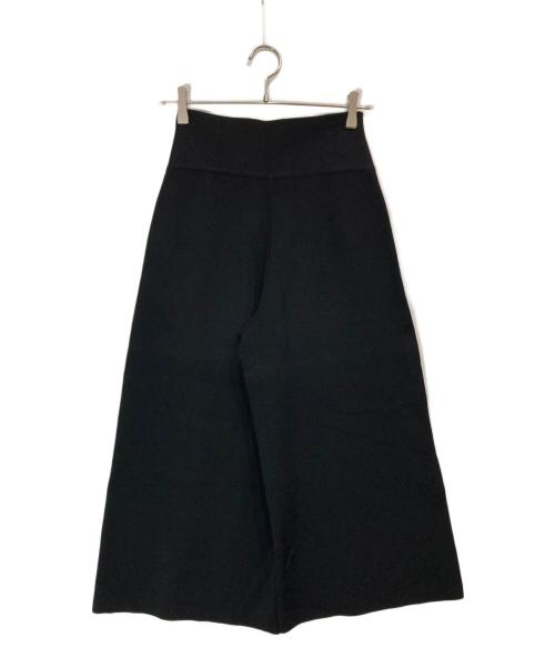 FOXEY NEWYORK（フォクシーニューヨーク）FOXEY NEWYORK (フォクシーニューヨーク) ニットガウチョパンツ ブラック サイズ:38の古着・服飾アイテム