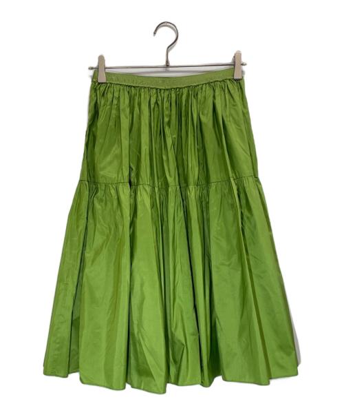 FOXEY（フォクシー）FOXEY (フォクシー) ドリーノワールシルクフレアスカート グリーン サイズ:38の古着・服飾アイテム
