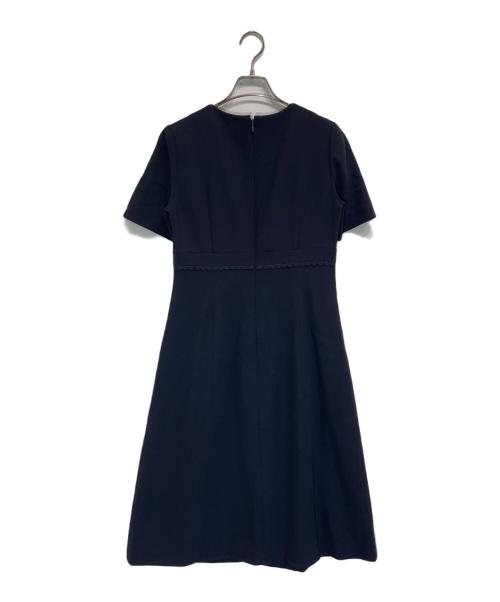 NOUV CONFINI（ヌーヴコンフィニ）NOUV CONFINI (ヌーヴコンフィニ) レース付きワンピース ネイビー サイズ:9の古着・服飾アイテム