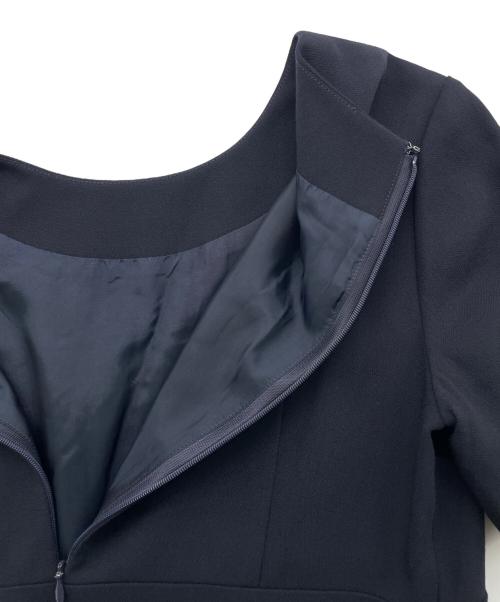 NOUV CONFINI（ヌーヴコンフィニ）NOUV CONFINI (ヌーヴコンフィニ) レース付きワンピース ネイビー サイズ:9の古着・服飾アイテム