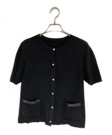 FOXEY（フォクシー）の古着「s/sカシミヤシルクカーディガン」｜ブラック