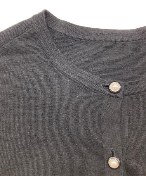 FOXEY（フォクシー）FOXEY (フォクシー) s/sカシミヤシルクカーディガン ブラック サイズ:38の古着・服飾アイテム
