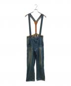 anachronormアナクロノーム）の古着「ユーズド加工オーバーオール」｜ブルー