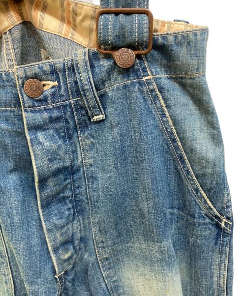 anachronorm（アナクロノーム）anachronorm (アナクロノーム) ユーズド加工オーバーオール ブルー サイズ:30の古着・服飾アイテム