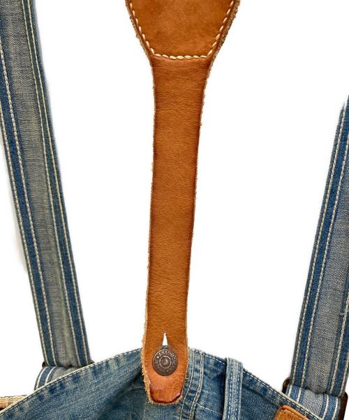 anachronorm（アナクロノーム）anachronorm (アナクロノーム) ユーズド加工オーバーオール ブルー サイズ:30の古着・服飾アイテム