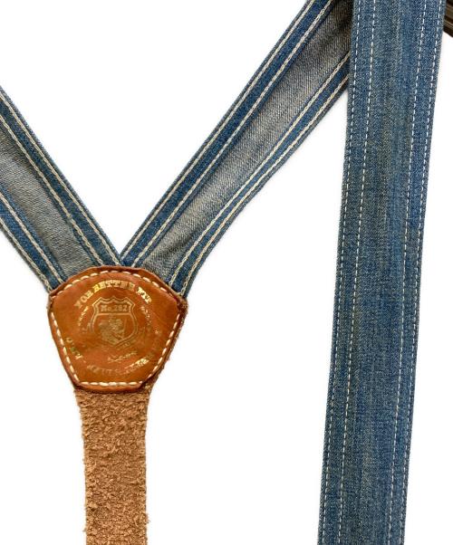 anachronorm（アナクロノーム）anachronorm (アナクロノーム) ユーズド加工オーバーオール ブルー サイズ:30の古着・服飾アイテム