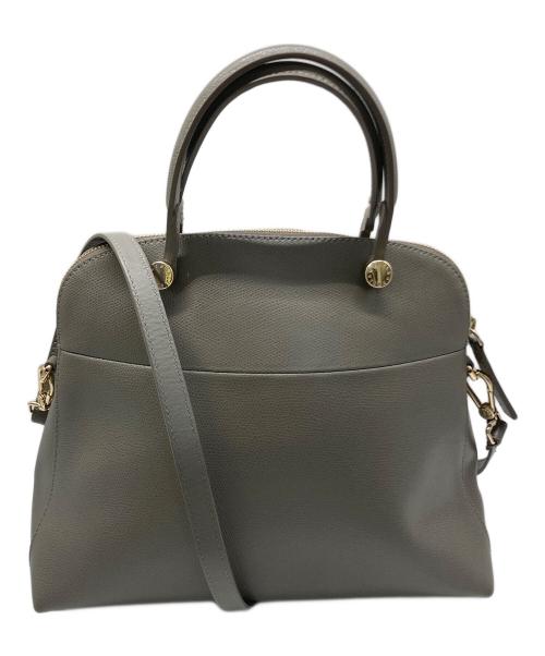FURLA（フルラ）FURLA (フルラ) パイパー 2WAYショルダーバッグ グレーの古着・服飾アイテム