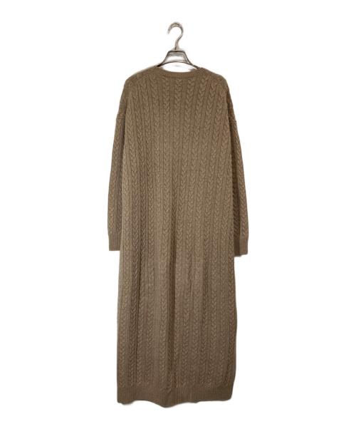 ebure（エブール）EBURE (エブール) ウールケーブルニット ロングワンピース ベージュ サイズ:SIZE Freeの古着・服飾アイテム