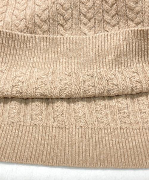 ebure（エブール）EBURE (エブール) ウールケーブルニット ロングワンピース ベージュ サイズ:SIZE Freeの古着・服飾アイテム