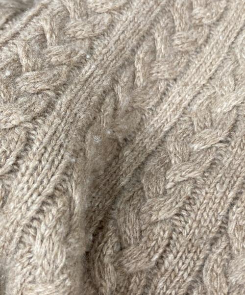 ebure（エブール）EBURE (エブール) ウールケーブルニット ロングワンピース ベージュ サイズ:SIZE Freeの古着・服飾アイテム