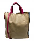 MARNIマルニ）の古着「MUSEO SOFTバッグ」｜ベージュ×ブルー