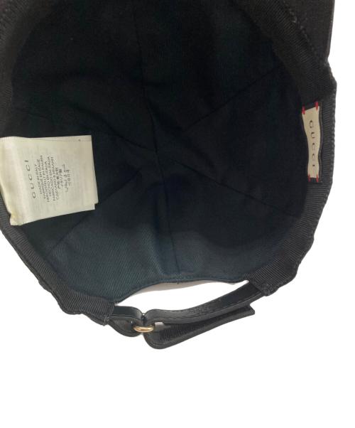 GUCCI（グッチ）GUCCI (グッチ) GGキャンバス ベースボールキャップ ブラック サイズ:Ｍ（58cm）の古着・服飾アイテム