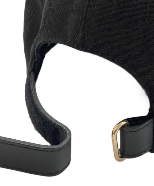 GUCCI（グッチ）GUCCI (グッチ) GGキャンバス ベースボールキャップ ブラック サイズ:Ｍ（58cm）の古着・服飾アイテム