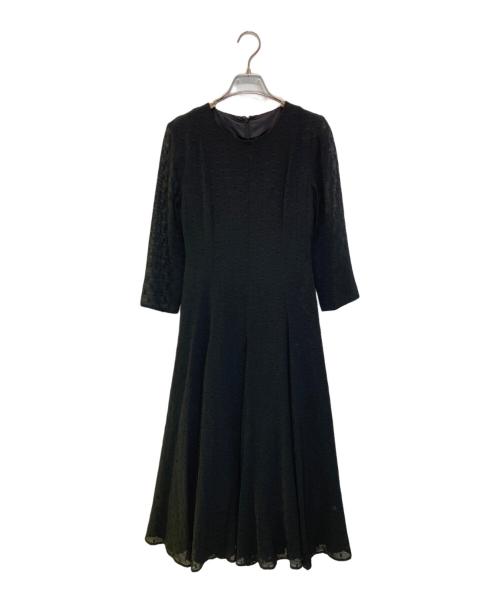 JENNE（ジェンヌ）JENNE (ジェンヌ) 刺繍ドット フレアワンピース ブラック サイズ:Sの古着・服飾アイテム
