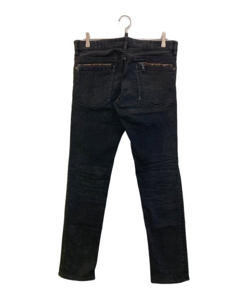 DSQUARED2（ディースクエアード）DSQUARED2 (ディースクエアード) スリムテーパード ストレッチパンツ ブラック サイズ:46の古着・服飾アイテム