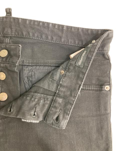 DSQUARED2（ディースクエアード）DSQUARED2 (ディースクエアード) スリムテーパード ストレッチパンツ ブラック サイズ:46の古着・服飾アイテム