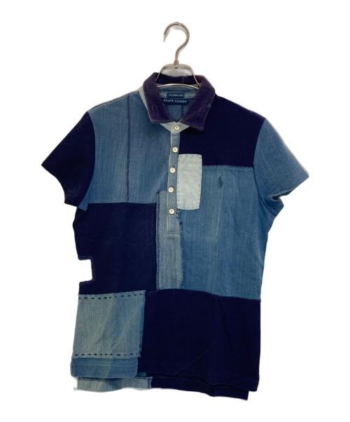 RALPH LAUREN（ラルフローレン）RALPH LAUREN (ラルフローレン) パッチワークポロシャツ インディゴ サイズ:Lの古着・服飾アイテム