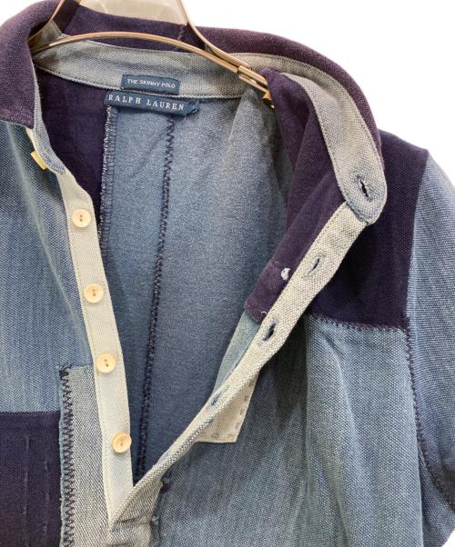 RALPH LAUREN（ラルフローレン）RALPH LAUREN (ラルフローレン) パッチワークポロシャツ インディゴ サイズ:Lの古着・服飾アイテム