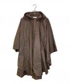 beautiful peopleビューティフルピープル）の古着「総ロゴプリントレインポンチョ」｜ブラウン