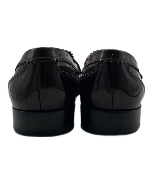 PRADA（プラダ）PRADA (プラダ) パテントコインローファー ブラウン サイズ:23cmの古着・服飾アイテム