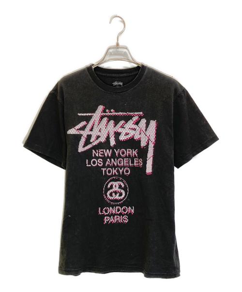 stussy（ステューシー）stussy (ステューシー) プリントTシャツ ブラック サイズ:Mの古着・服飾アイテム