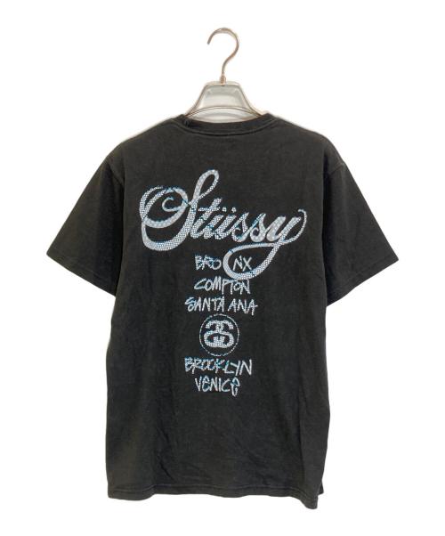 stussy（ステューシー）stussy (ステューシー) プリントTシャツ ブラック サイズ:Mの古着・服飾アイテム