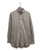 RALPH LAURENラルフローレン）の古着「BLAKEハウンドトゥースチェックシャツ」｜ブラウン