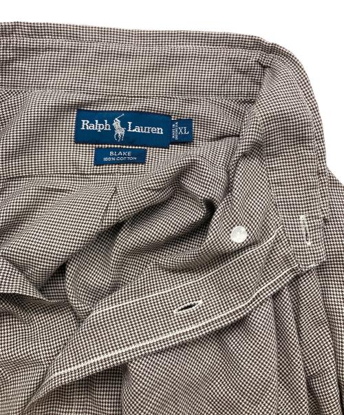 RALPH LAUREN（ラルフローレン）RALPH LAUREN (ラルフローレン) BLAKEハウンドトゥースチェックシャツ ブラウン サイズ:XLの古着・服飾アイテム