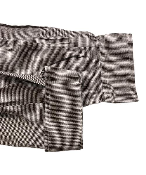 RALPH LAUREN（ラルフローレン）RALPH LAUREN (ラルフローレン) BLAKEハウンドトゥースチェックシャツ ブラウン サイズ:XLの古着・服飾アイテム