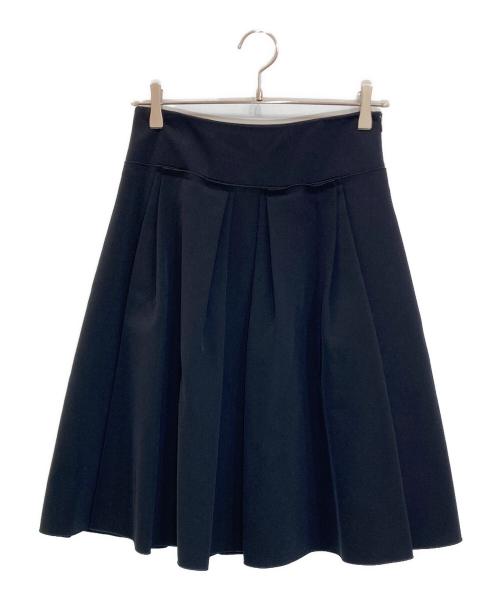 FOXEY NEWYORK（フォクシーニューヨーク）FOXEY NEWYORK (フォクシーニューヨーク) マットストレッチグログランスカート ネイビー サイズ:38の古着・服飾アイテム