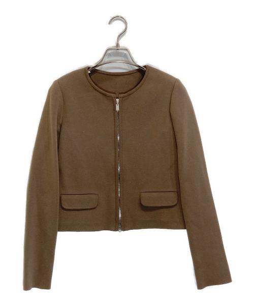 FOXEY（フォクシー）FOXEY (フォクシー) ニットジャケット ブラウン サイズ:38の古着・服飾アイテム