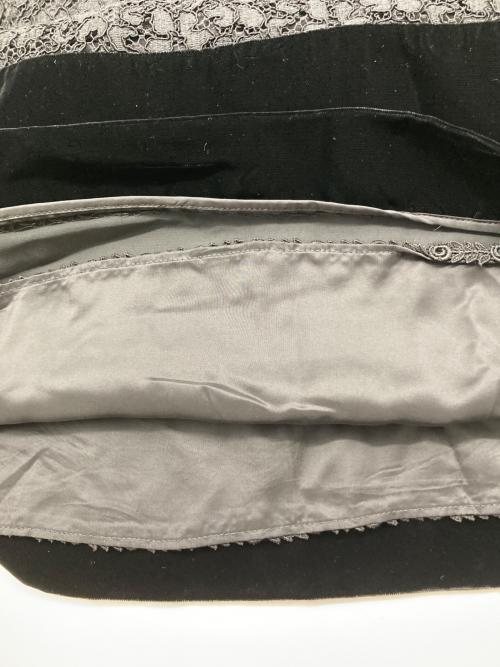 FOXEY（フォクシー）FOXEY (フォクシー) レースベロアコンビワンピース ブラック サイズ:38の古着・服飾アイテム