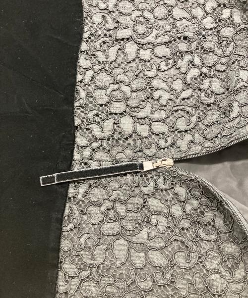 FOXEY（フォクシー）FOXEY (フォクシー) レースベロアコンビワンピース ブラック サイズ:38の古着・服飾アイテム