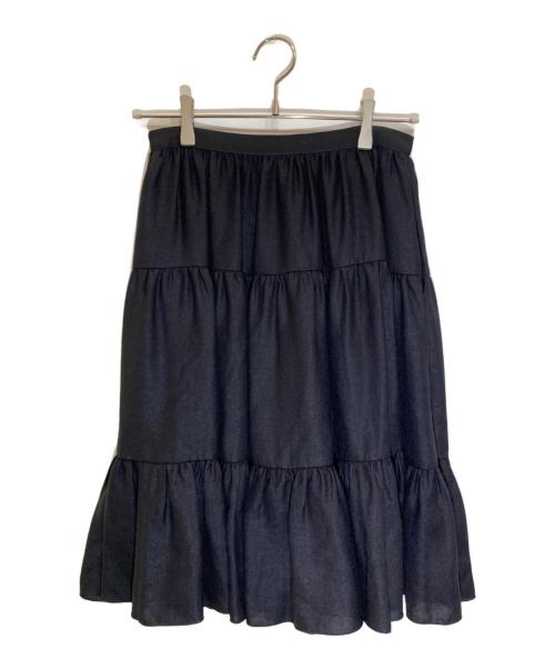 FOXEY NEWYORK（フォクシーニューヨーク）FOXEY NEWYORK (フォクシーニューヨーク) ティアードスカート ネイビー サイズ:38の古着・服飾アイテム