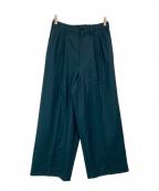 MAISON SPECIALメゾンスペシャル）の古着「Three-Tuck Prime Wide Pants」｜グリーン