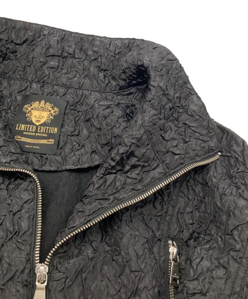 MAISON SPECIAL（メゾンスペシャル）MAISON SPECIAL (メゾンスペシャル) Prime-Over Curved Zip Stand Collar Blouson ブラック サイズ:1の古着・服飾アイテム