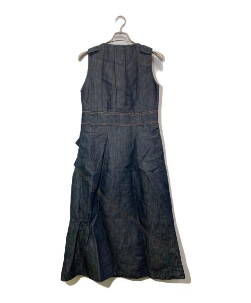 LOUIS VUITTON（ルイ ヴィトン）LOUIS VUITTON (ルイ ヴィトン) ショルダーリボンデニムカシュクールワンピース インディゴ サイズ:38の古着・服飾アイテム